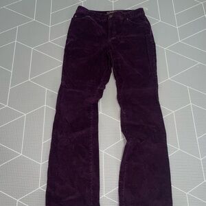 St. John's Bay Women's Dark Purple corduroy, Straight Leg Jeans boot cut